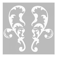 Artekil Damask 9 30x30 cm Fayans Duvar Mobilya Stencil Boyama Şablonu
