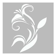 Artekil Damask Zambak 30x30 cm Fayans Duvar Mobilya Stencil Boyama Şablonu