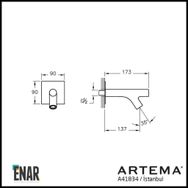 Artema İstanbul A41834 Ankastre Banyo Bataryası Çıkış Ucu