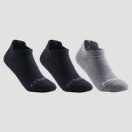 Artengo RS160 Gri Kısa Konçlu Çocuk 3'lü Tenis Çorabı