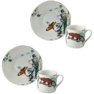 Arter Home Jungle Serisi Beyaz 2'li Fincan Takımı