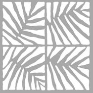 Artikel Açılı Tropikal Karolar 30x30 cm Fayans Mobilya Duvar Stencil Boyama Şablonu