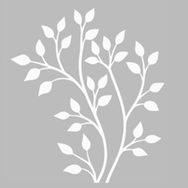 Artikel Ağaç Dalı 30x30 cm Fayans Mobilya Duvar Stencil Boyama Şablonu
