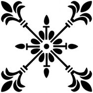 Artikel Akdeniz Karo 30x30 cm Fayans Mobilya Duvar Stencil Boyama Şablonu