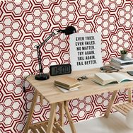 Artikel Altıgen Desen 30x30 cm Fayans Mobilya Duvar Stencil Boyama Şablonu