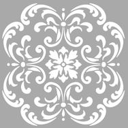 Artikel April Çiçek Motif Stencil Tasarımı 30 X 30 Cm Kanvas Tablo