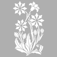 Artikel Art Çiçek-25 30x30 cm Fayans Mobilya Duvar Stencil Boyama Şablonu