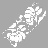Artikel Art Çiçek Motif 30x30 cm Fayans Mobilya Duvar Stencil Boyama Şablonu