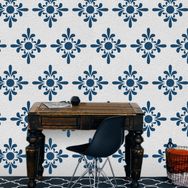 Artikel Art Deco 4 30x30 cm Fayans Mobilya Duvar Stencil Boyama Şablonu