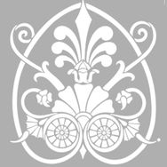 Artikel Art Deco Alexa Motif Stencil Tasarımı 30 x 30 cm Kanvas Tablo