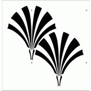 Artikel Art Deco Küçük 30x30 cm Fayans Mobilya Duvar Stencil Boyama Şablonu