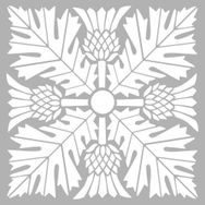 Artikel Art Nouveau 4 30x30 cm Fayans Mobilya Duvar Stencil Boyama Şablonu