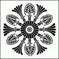 Artikel Art Yuvarlak 2 30x30 cm Fayans Mobilya Duvar Stencil Boyama Şablonu