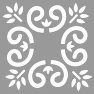 Artikel Bitkisel Karo 30x30 cm Fayans Mobilya Duvar Stencil Boyama Şablonu