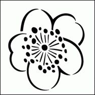 Artikel Blossom 3 30x30 cm Fayans Mobilya Duvar Stencil Boyama Şablonu