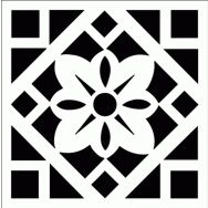 Artikel Çiçek Karo 6 Stencil Boyama şablonu 30x30 cm Duvar Stencil