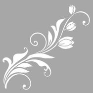 Artikel Çiçek Motif 2 Stencil Boyama Şablonu
