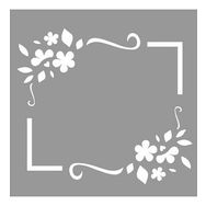 Artikel Çiçekli Çerçeve Stencil Boyama şablonu 30x30 cm Duvar Stencil