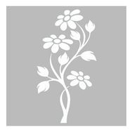 Artikel Çiçekli Sarmaşık Stencil Boyama Şablonu 30x30 cm Duvar Stencil