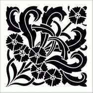 Artikel Çini 7 Stencil Boyama şablonu 30x30 cm Duvar Stencil