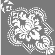 Artikel Damask 18 30x30 cm Duvar Fayans Mobilya Stencil Boyama Şablonu