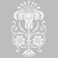 Artikel Damask 23 30x30 cm Duvar Fayans Mobilya Stencil Boyama Şablonu