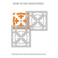 Artikel Damask Karo 30x30 cm Duvar Fayans Mobilya Stencil Boyama Şablonu
