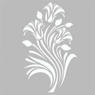 Artikel Damask Zambak 30x30 cm Duvar Fayans Mobilya Stencil Boyama Şablonu