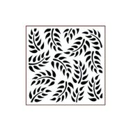 Artikel Eğrelti Otu Desen 30x30 cm Duvar Fayans Mobilya Stencil Boyama Şablonu