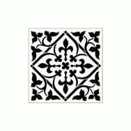 Artikel Fleur Karo 2 30x30 cm Fayans Duvar Mobilya Stencil Boyama Şablonu