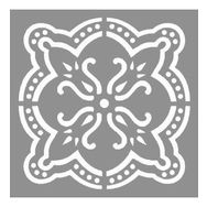 Artikel Fleur Karo 30x30 cm Fayans Duvar Mobilya Stencil Boyama Şablonu