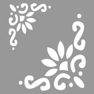 Artikel Floral Beverly 30x30 cm Fayans Duvar Mobilya Stencil Boyama Şablonu