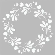 Artikel Floral Çerçeve 2 30x30 cm Fayans Duvar Mobilya Stencil Boyama Şablonu