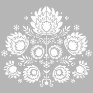 Artikel Floral Nakış Motifi 30x30 cm Fayans Duvar Mobilya Stencil Boyama Şablonu