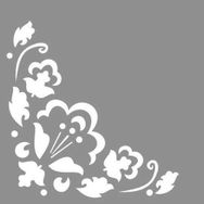 Artikel Floral Waltz 30x30 cm Fayans Duvar Mobilya Stencil Boyama Şablonu