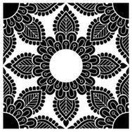Artikel Geometrik Mandala 30x30 cm Fayans Duvar Mobilya Stencil Boyama Şablonu