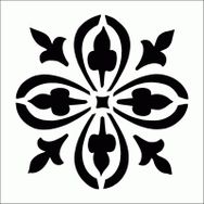 Artikel Gotik Motif 30x30 cm Fayans Duvar Mobilya Stencil Boyama Şablonu