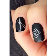 Artikel Gümüş Etnik Çizgiler Metalik Nail Art Tırnak Sticker