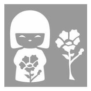 Artikel Japon Kız Çocuk 30x30 cm Fayans Duvar Mobilya Stencil Boyama Şablonu
