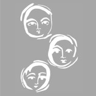 Artikel Kadın Portre 30x30 cm Fayans Duvar Mobilya Stencil Boyama Şablonu