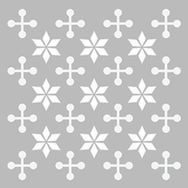 Artikel Kar Tanesi 30x30 cm Fayans Duvar Mobilya Stencil Boyama Şablonu