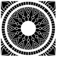 Artikel Kare Mandala 2 30x30 cm Fayans Duvar Mobilya Stencil Boyama Şablonu
