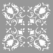 Artikel Karo Brenda 30x30 cm Fayans Duvar Mobilya Stencil Boyama Şablonu