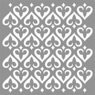 Artikel Karo Kalp 30x30 cm Fayans Duvar Mobilya Stencil Boyama Şablonu