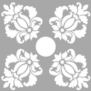 Artikel Karo Taç Çiçek Stencil Boyama Şablonu