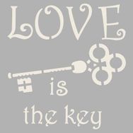 Artikel Love 30x30 cm Fayans Duvar Mobilya Stencil Boyama Şablonu