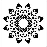 Artikel Mandala 10 30x30 cm Fayans Duvar Mobilya Stencil Boyama Şablonu