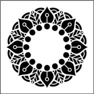 Artikel Mandala 11 30x30 cm Fayans Duvar Mobilya Stencil Boyama Şablonu