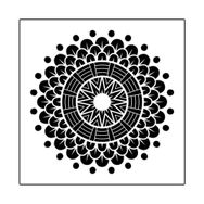 Artikel Mandala 12 30x30 cm Fayans Duvar Mobilya Stencil Boyama Şablonu