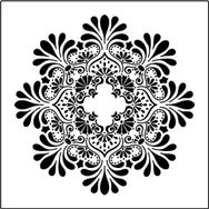 Artikel Mandala 13 30x30 cm Fayans Duvar Mobilya Stencil Boyama Şablonu